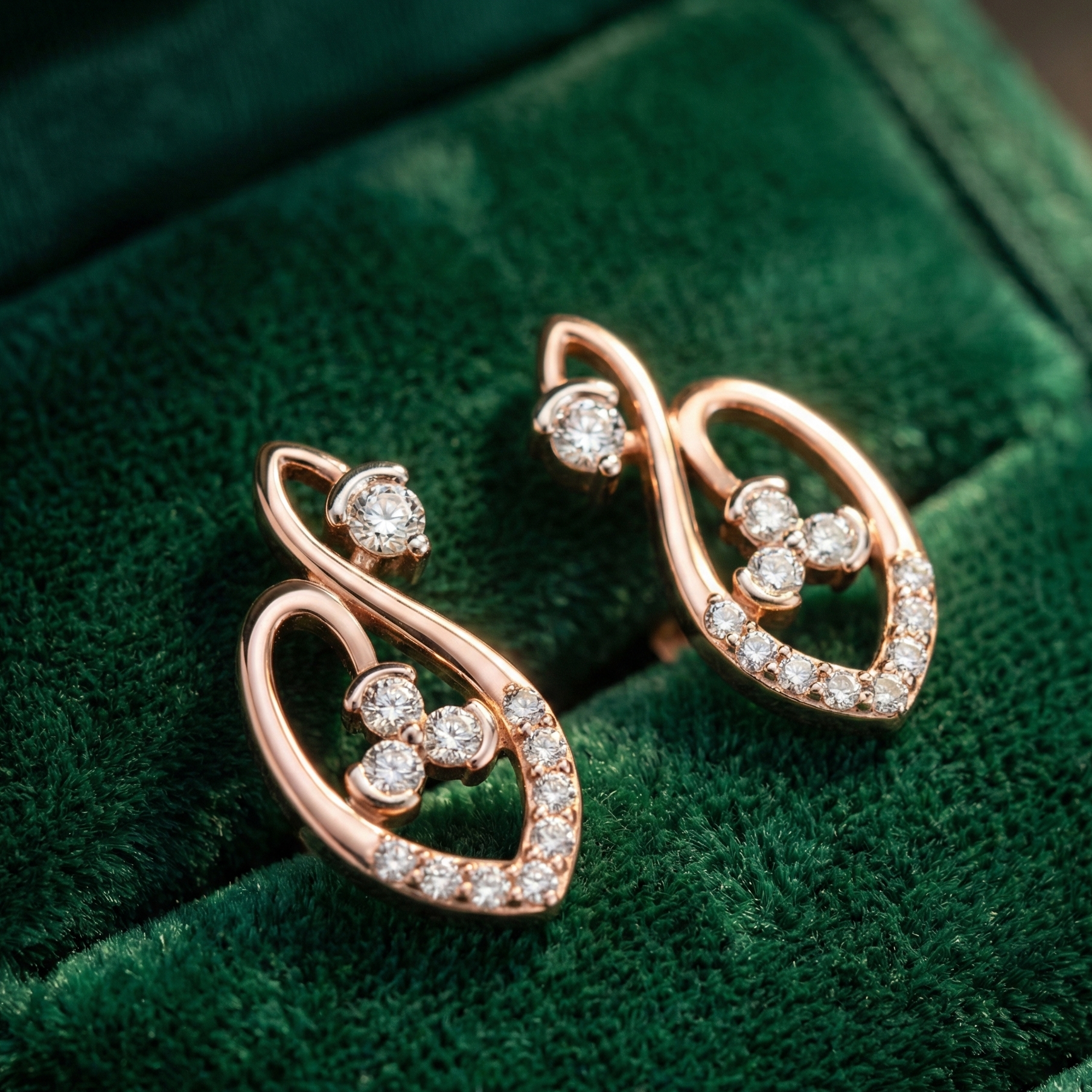 Luxe Line Diamond Pendant Earrings