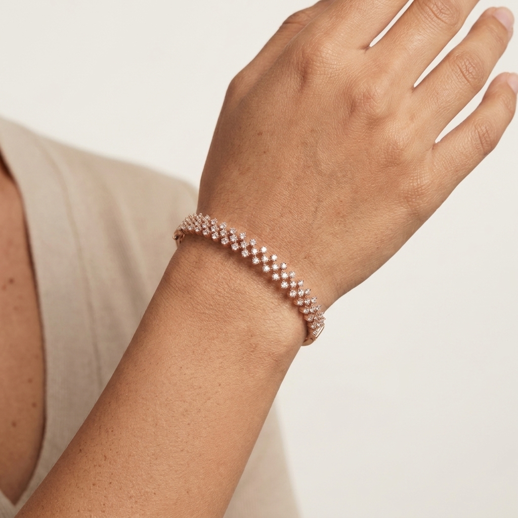 Diamond Floral Bracelet - 3