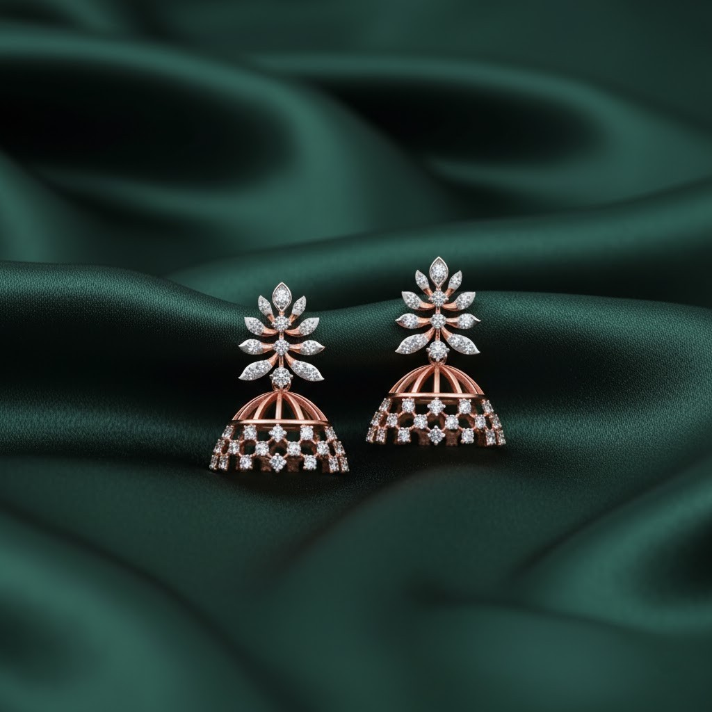 Soft Shine Diamond Jhumkis
