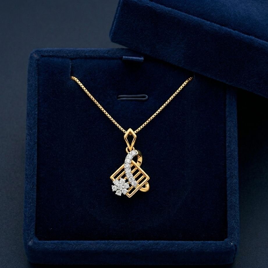Diamond Halo Essence Pendant