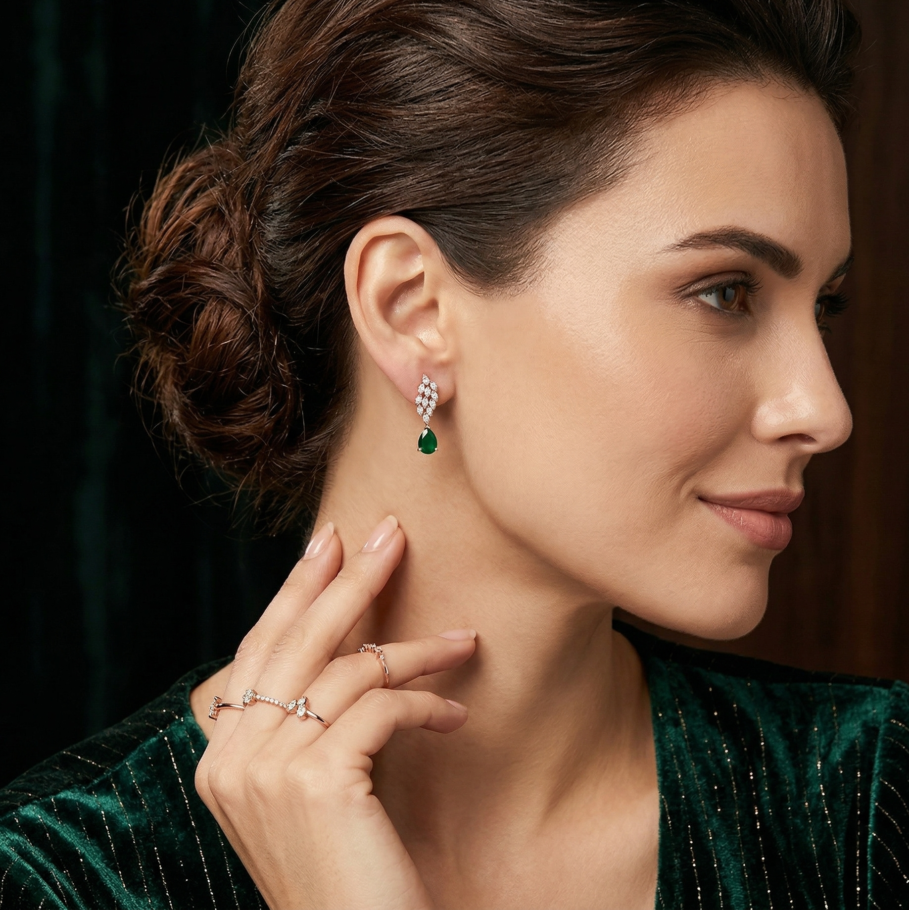 Refined Luxe Diamond Drop Earrings - 3