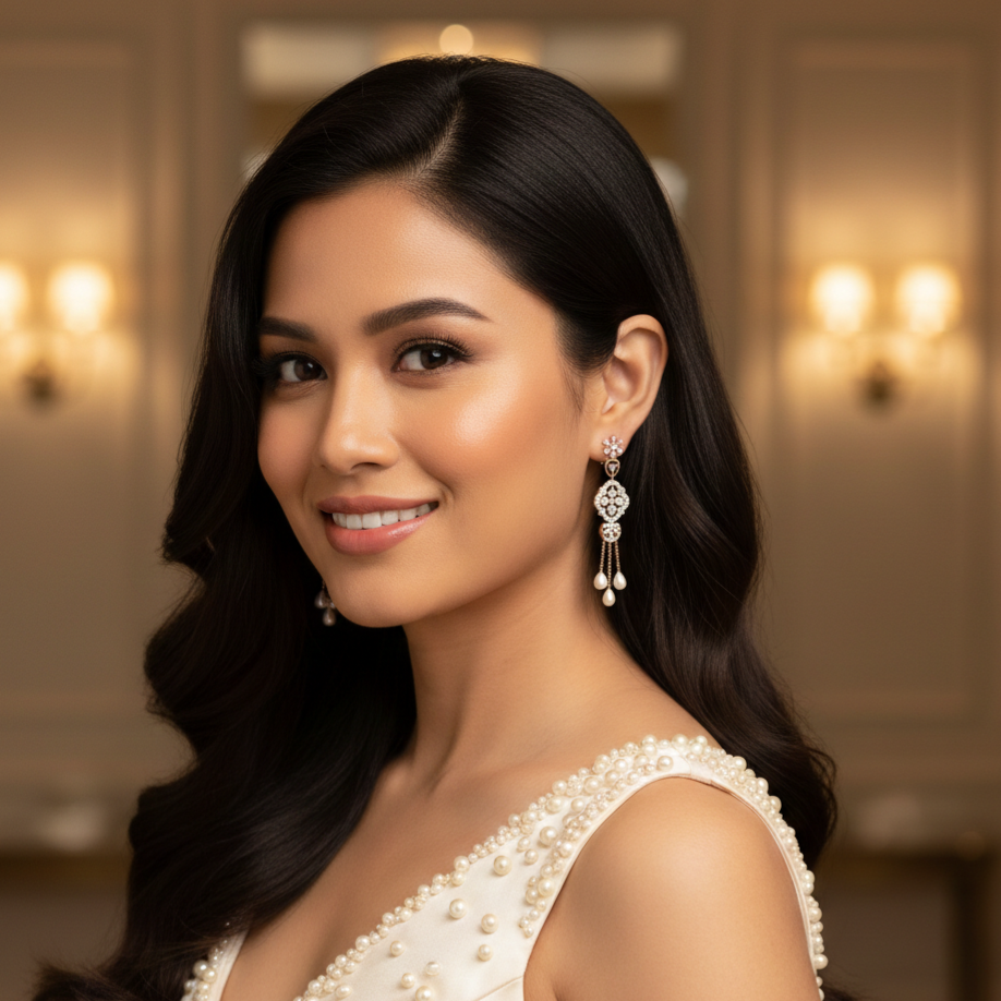 Thalina Spark Diamond Danglers - 3