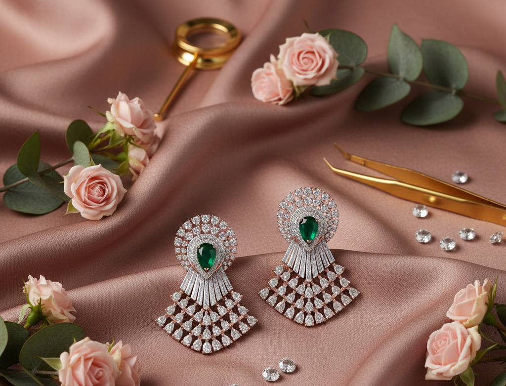 Elegant Diamond Stud Earrings for Office Wear