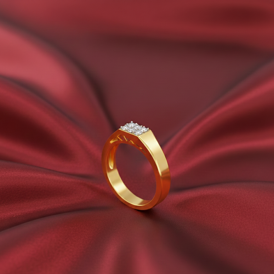 Luxe Authority Diamond Gents Ring - 6