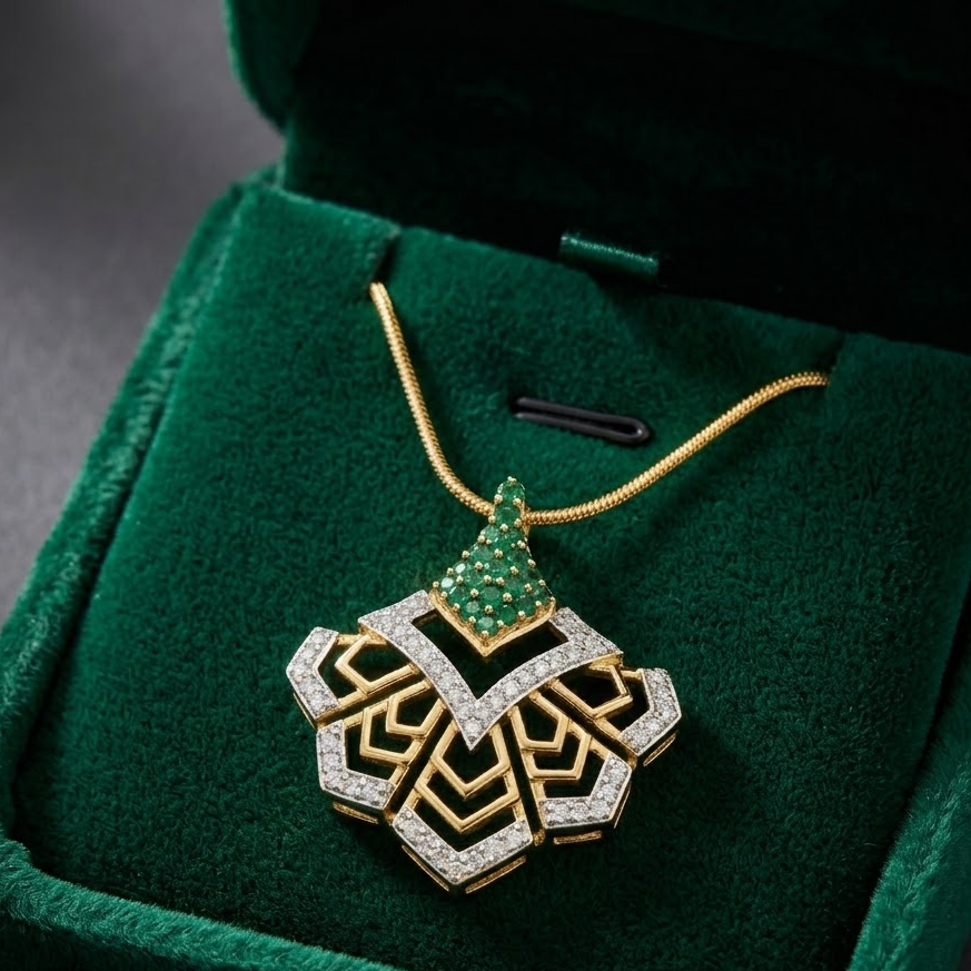 Frostveil Diamond Pendant - 3