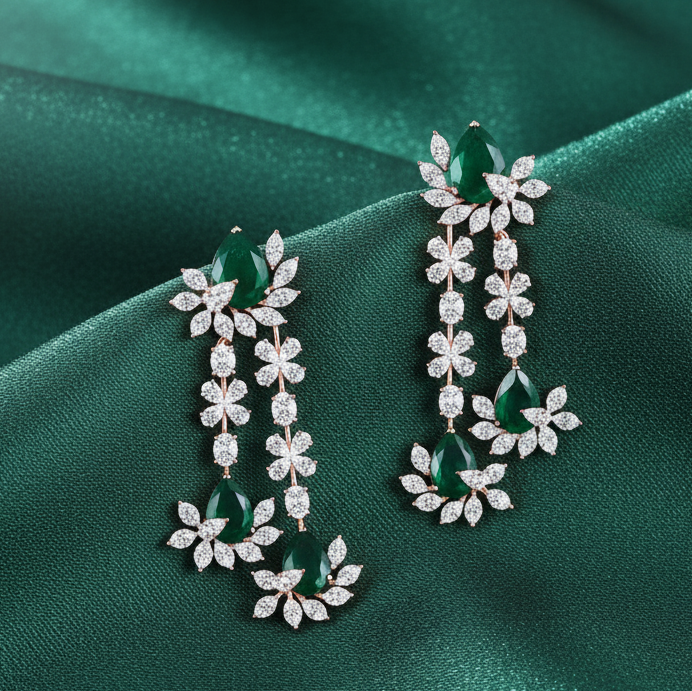 Anniversary Diamond Dangler Earrings