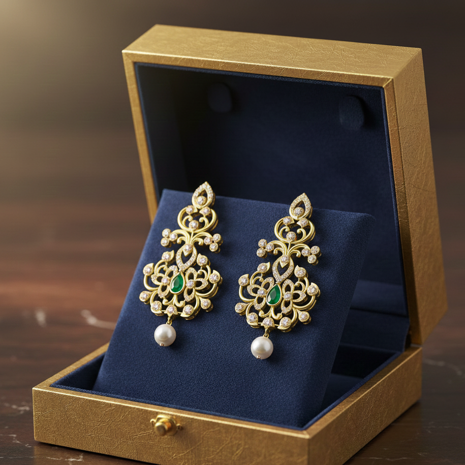 Radiant Diamond Dangling Earrings - 3