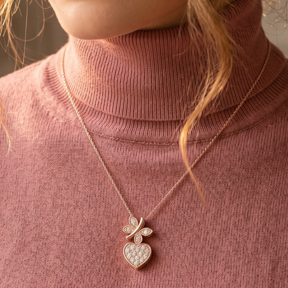 Diamond Infinity Bloom Pendant