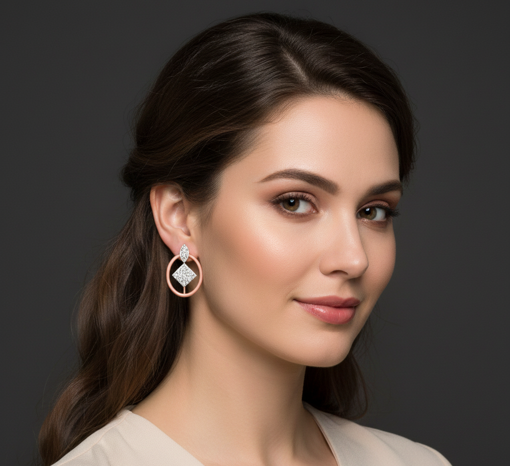 Pure Sparkle Diamond Stud Earrings - 3