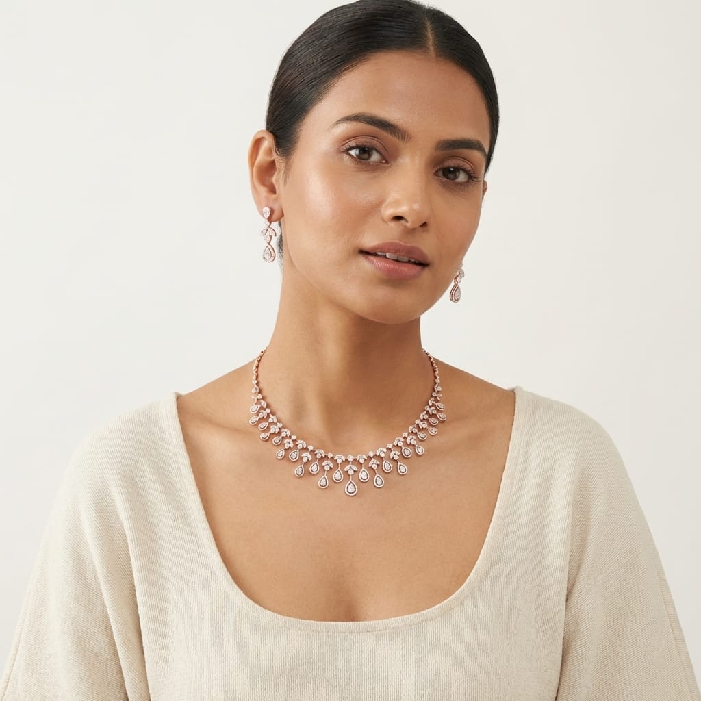 Divine Diamond Grace Necklace Set - 3