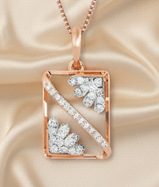 Elegant Oval Diamond Pendant