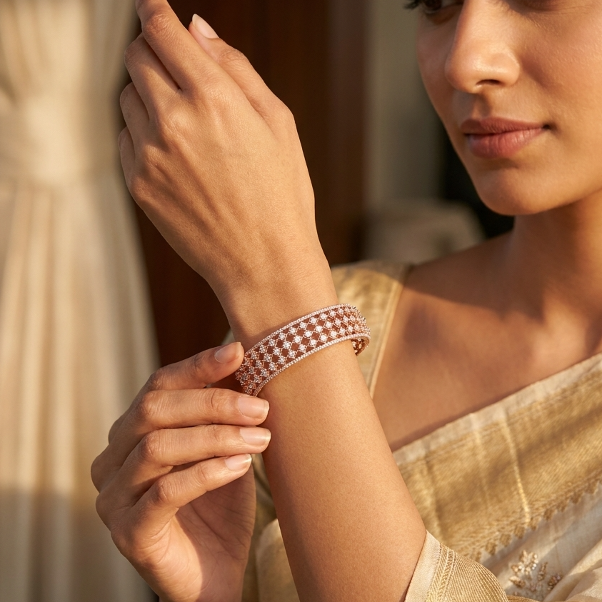 Diamond Spark Mesh Bracelet