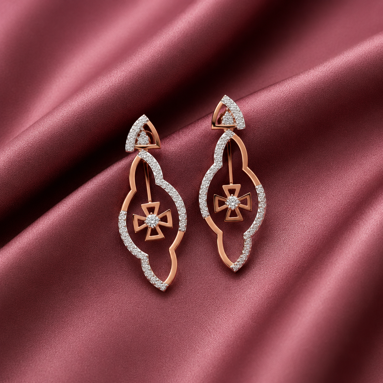 Elite Glow Diamond Dangler Earrings