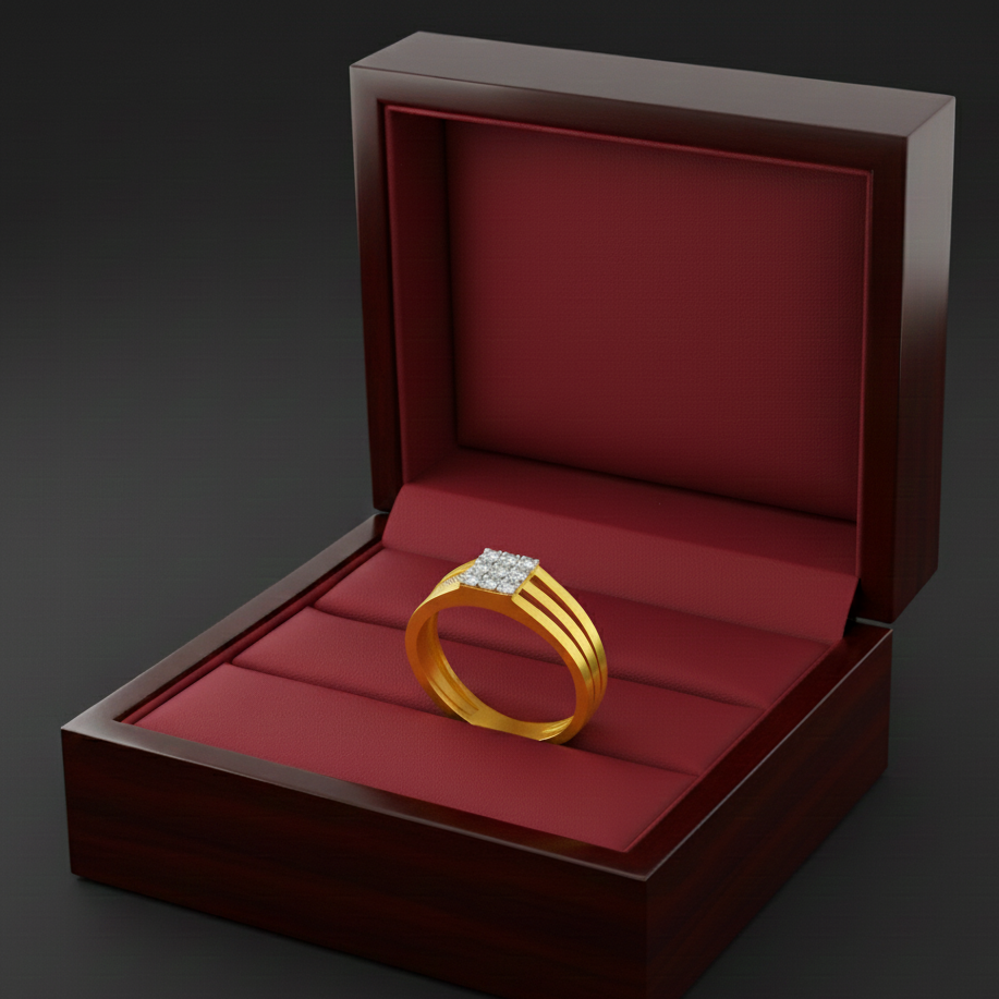 Signature Crown Diamond Gents Ring