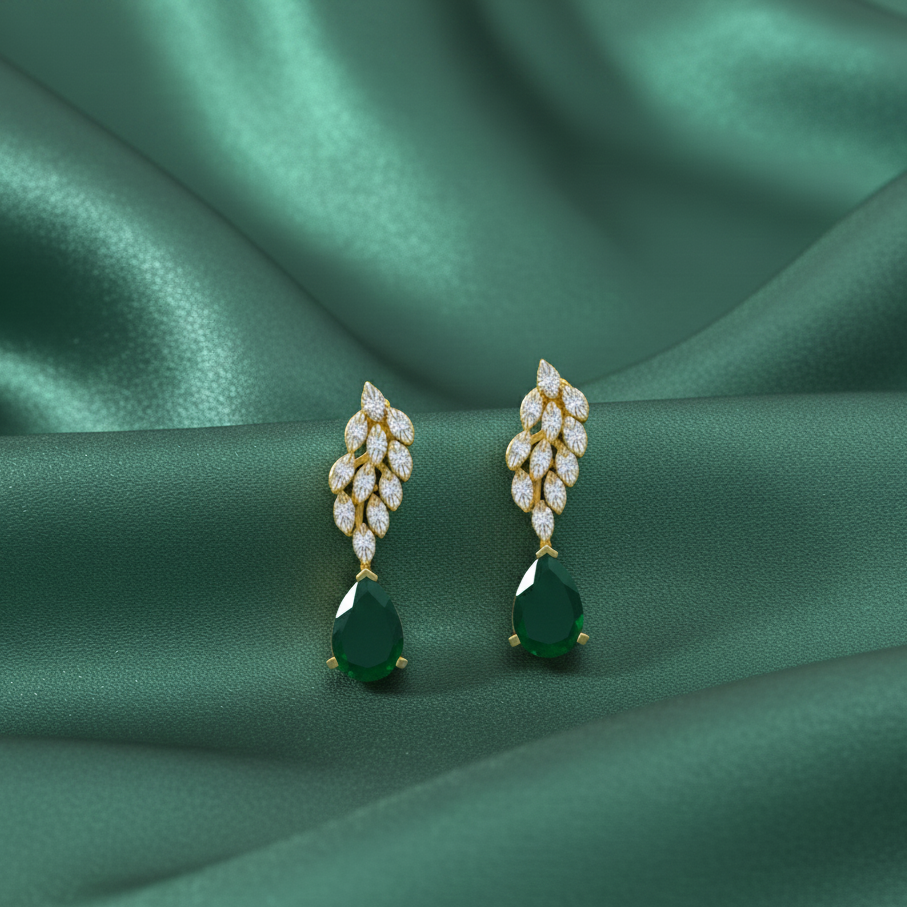 Refined Luxe Diamond Drop Earrings