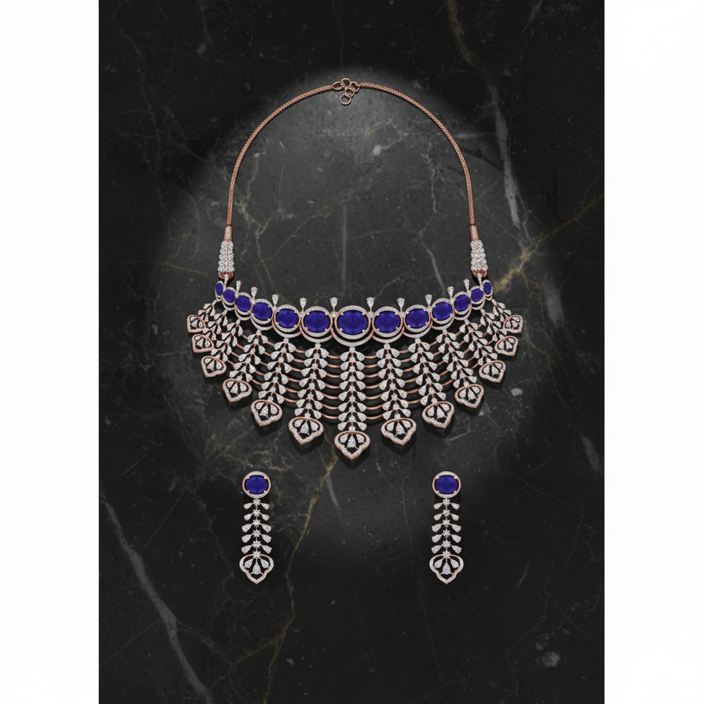 Elegant Glow Diamond Wedding Necklace