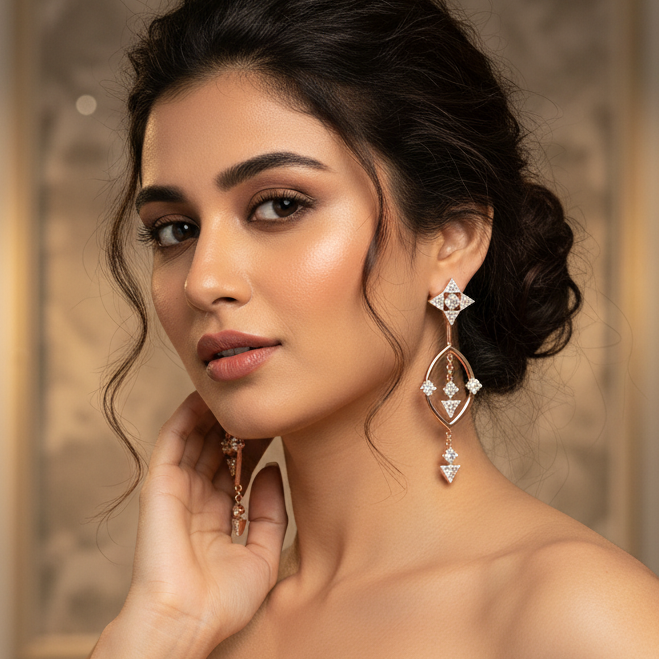 Dreamlight Diamond Dangler Earrings - 3