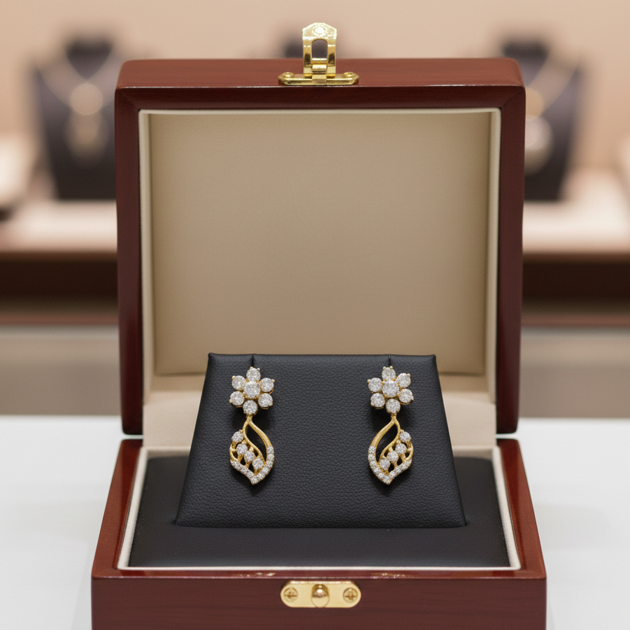 Luxury Inspired Diamond Stud Earrings - 3