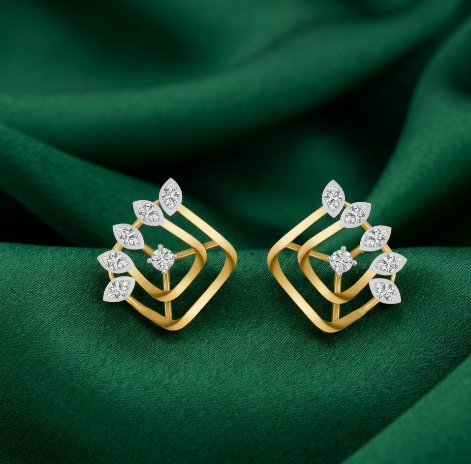 Diamond Spark Fusion Earrings - 4