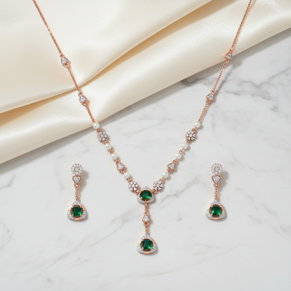 Timeless Diamond Spark Necklace Set