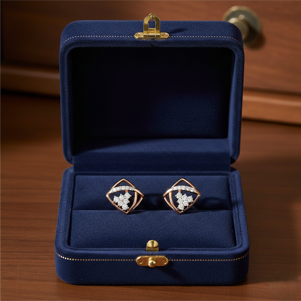 Refined Elegance Diamond Stud Earrings