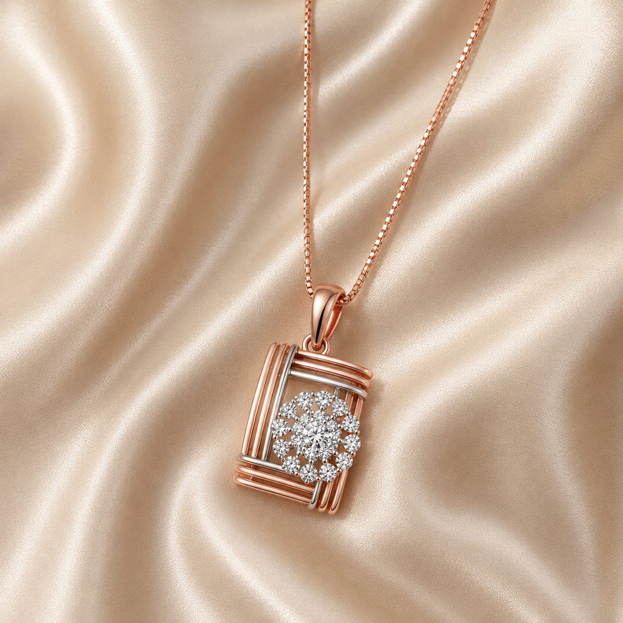 Golden Glow Diamond Pendant