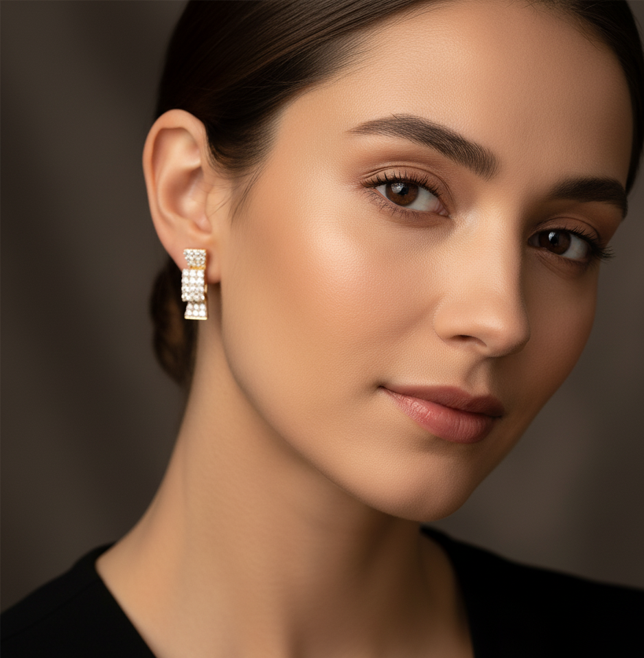 Refined Spark Diamond Bali Earrings for Occasions