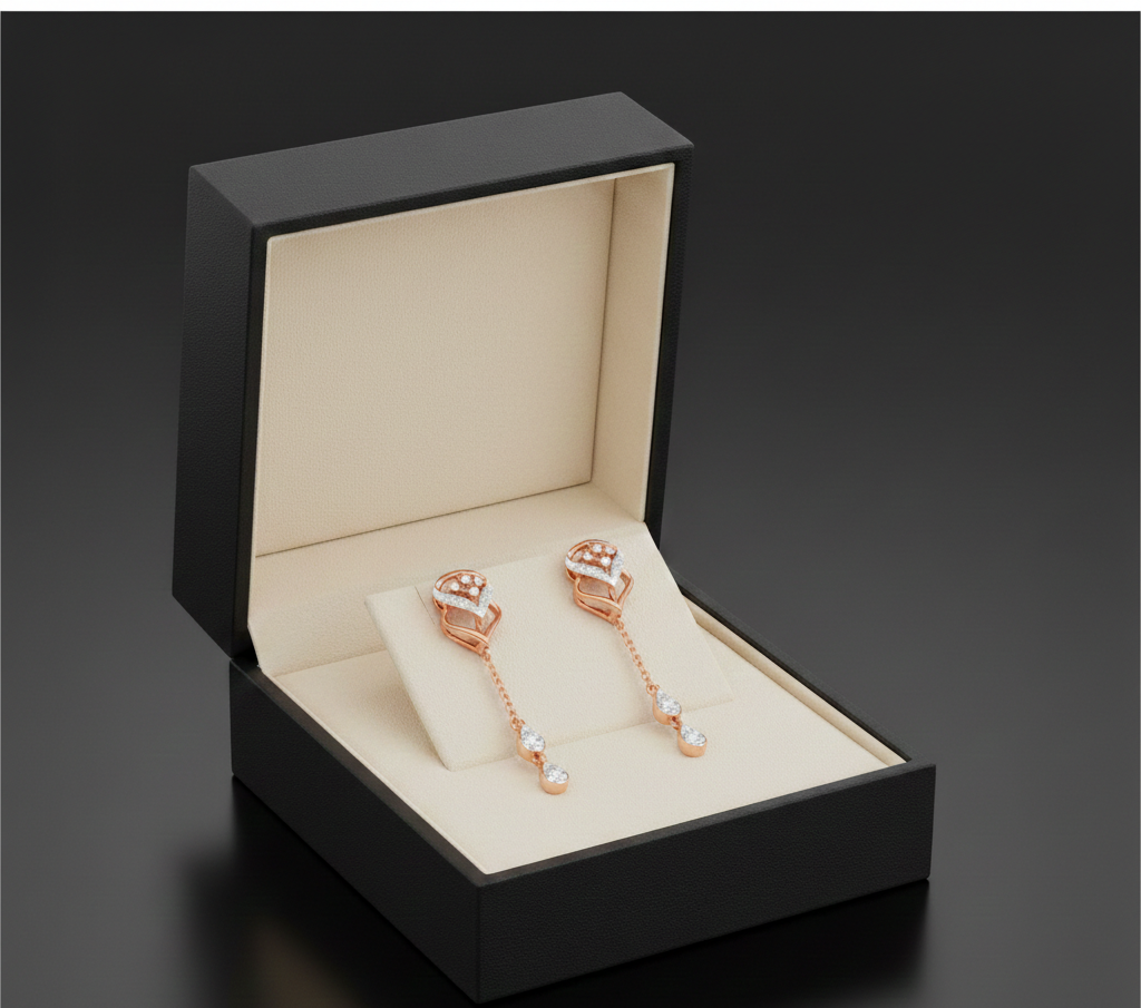 Celestia Spark Diamond Drop Earrings
