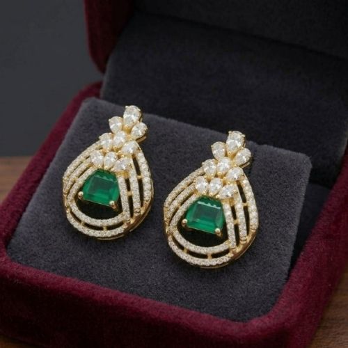 Diamond Elegance Drop Earrings