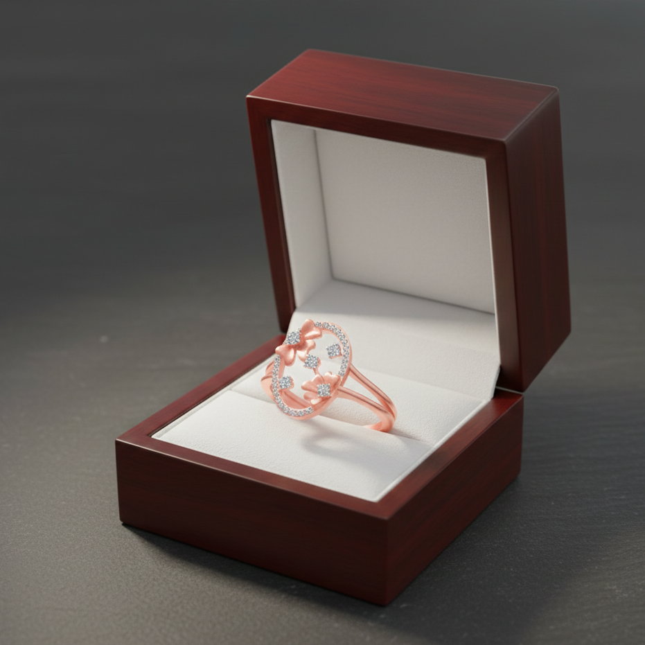 Dazzling Crown Diamond Ladies Ring