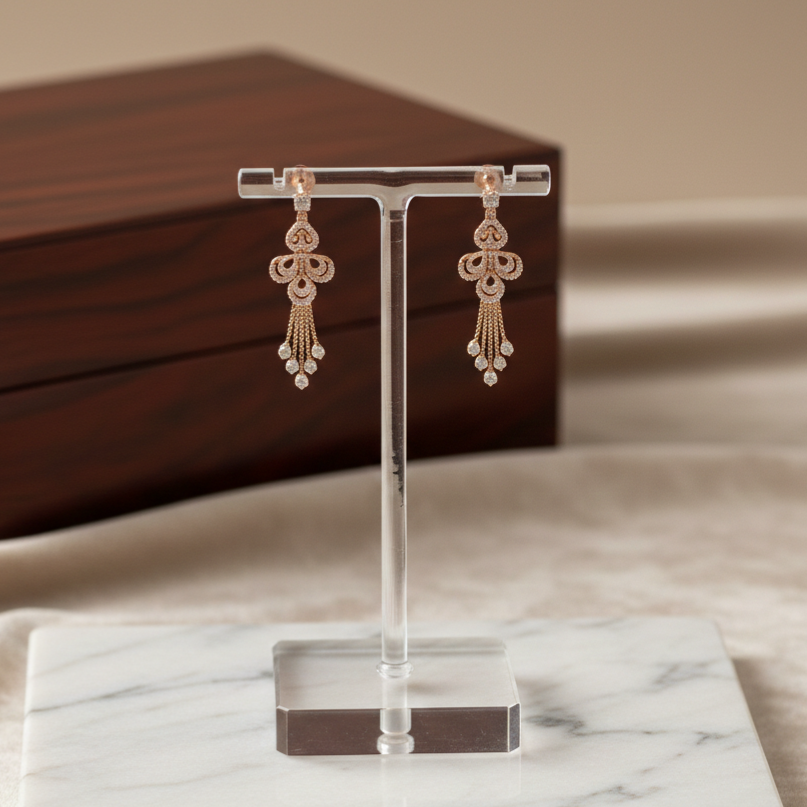 Iselene Glow Diamond Dangler Earrings