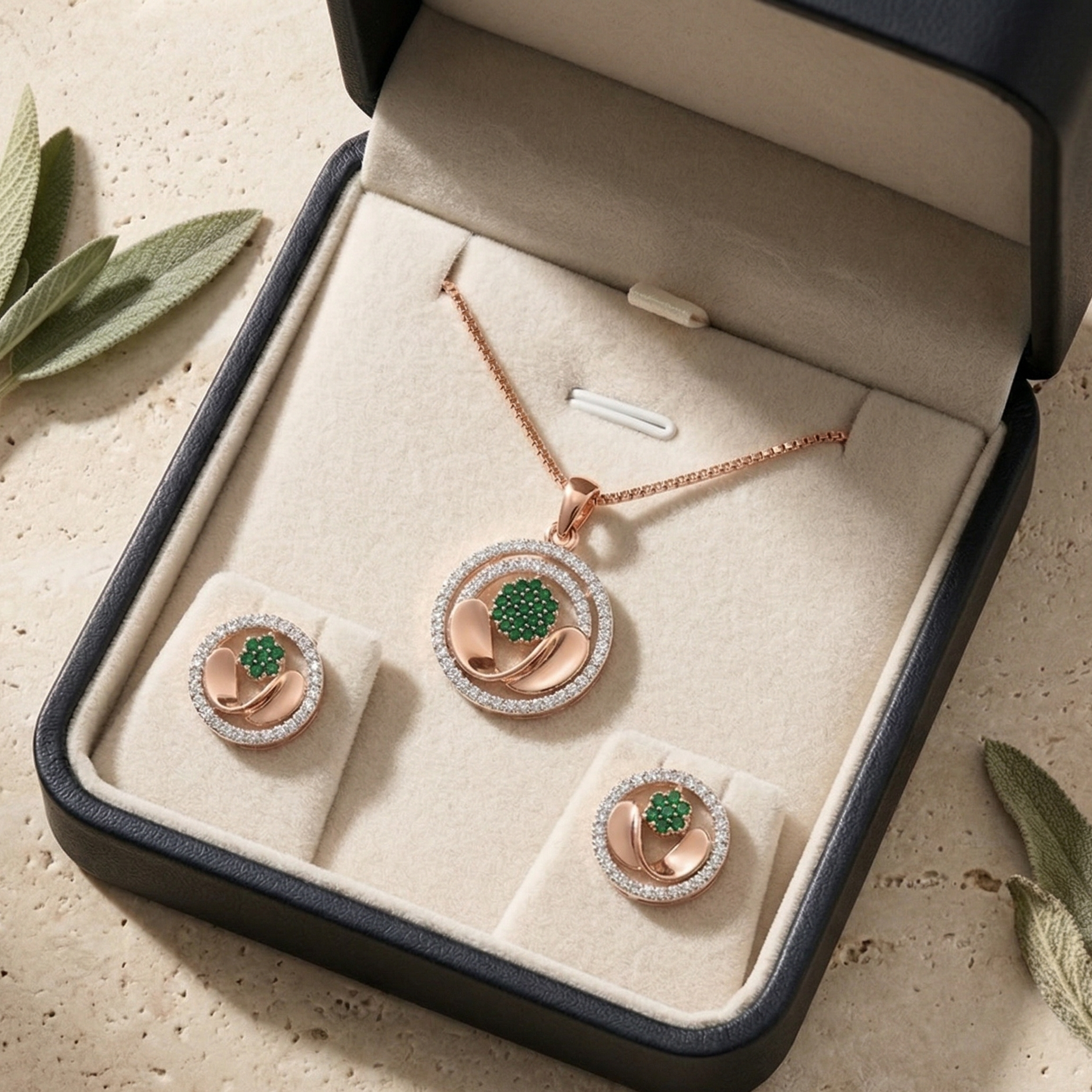 Lustrous Charm Pendant Set