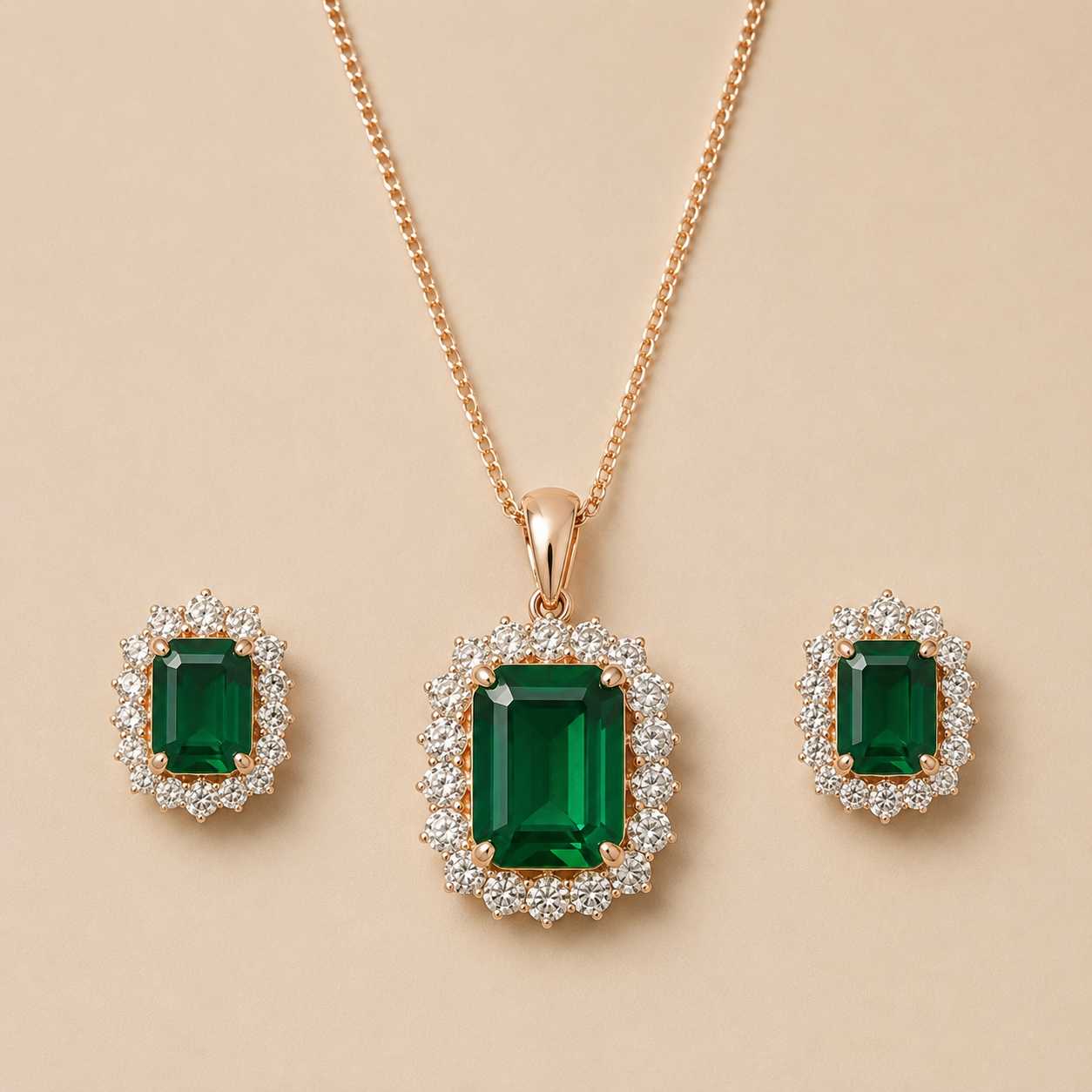 Ethereal Diamond Pendant Set