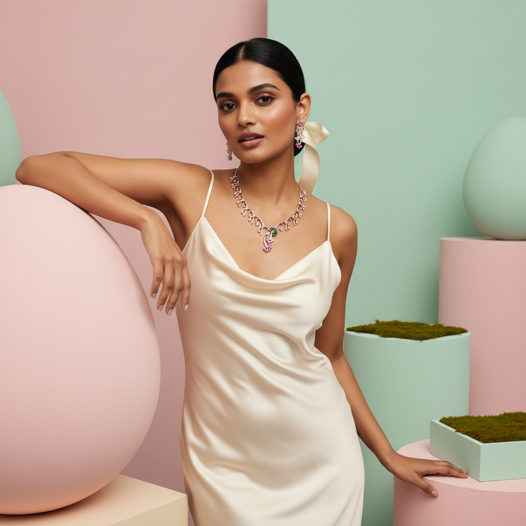 Divine Diamond Elegance Necklace Set - 3