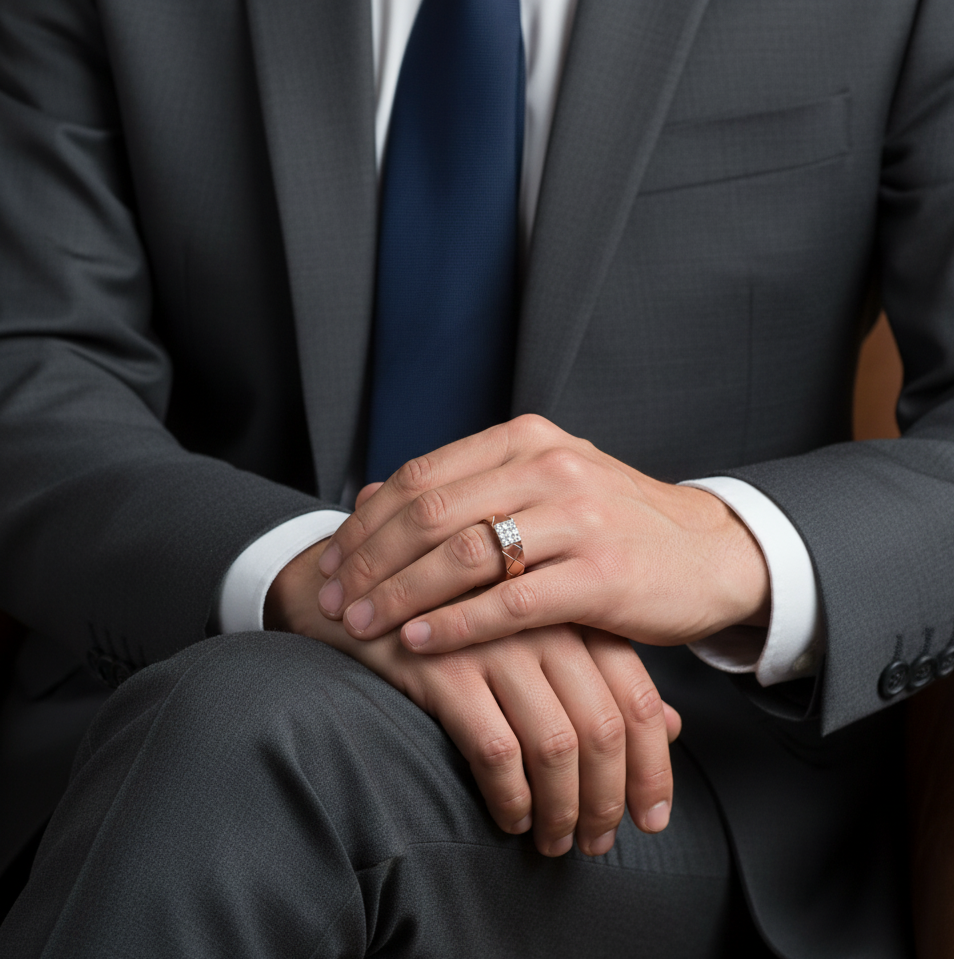 Executive Diamond Ring for Men