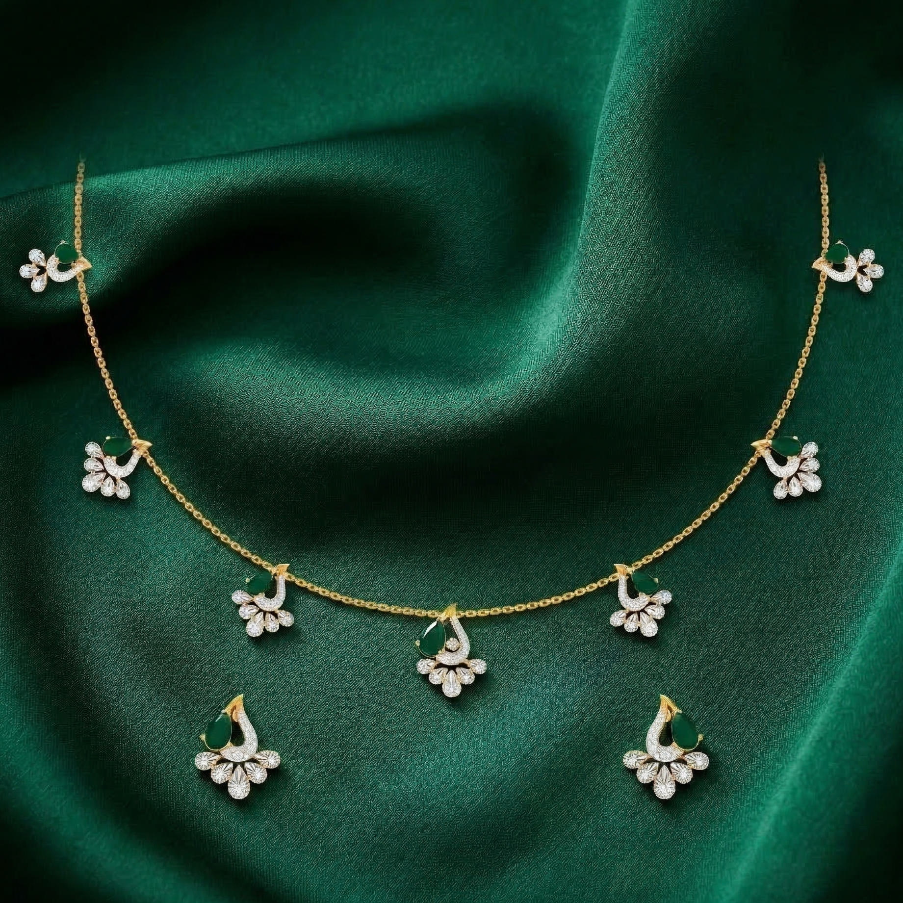 Luxury Diamond Elegance Necklace Set - 3