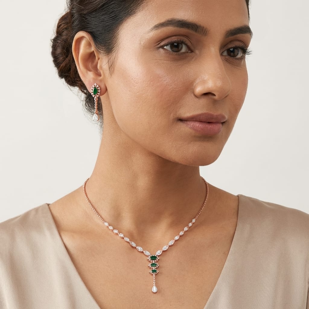 Divine Diamond Shine Necklace Set
