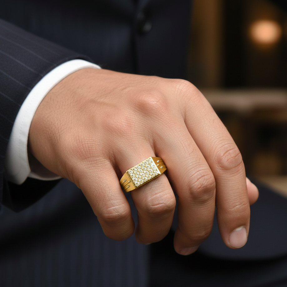 Elite Signature Diamond Gents Ring