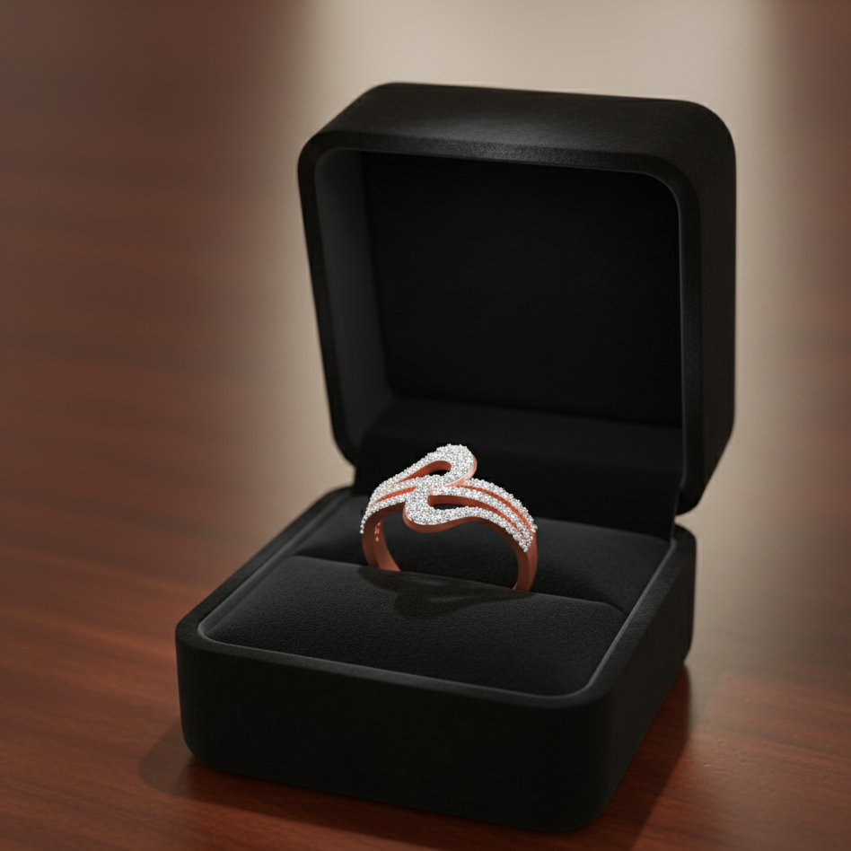Elegant Crown Diamond Ladies Ring