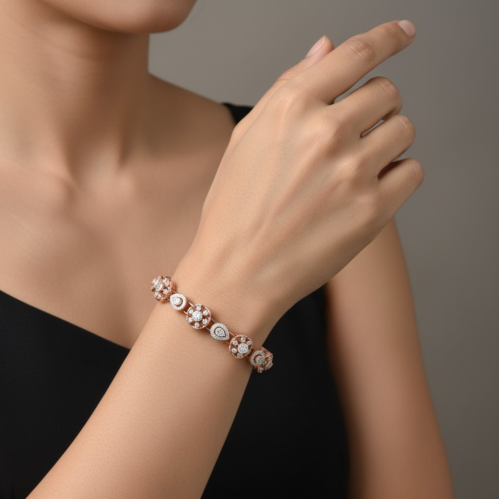 Seraphina Ornate Diamond Bangle - 3