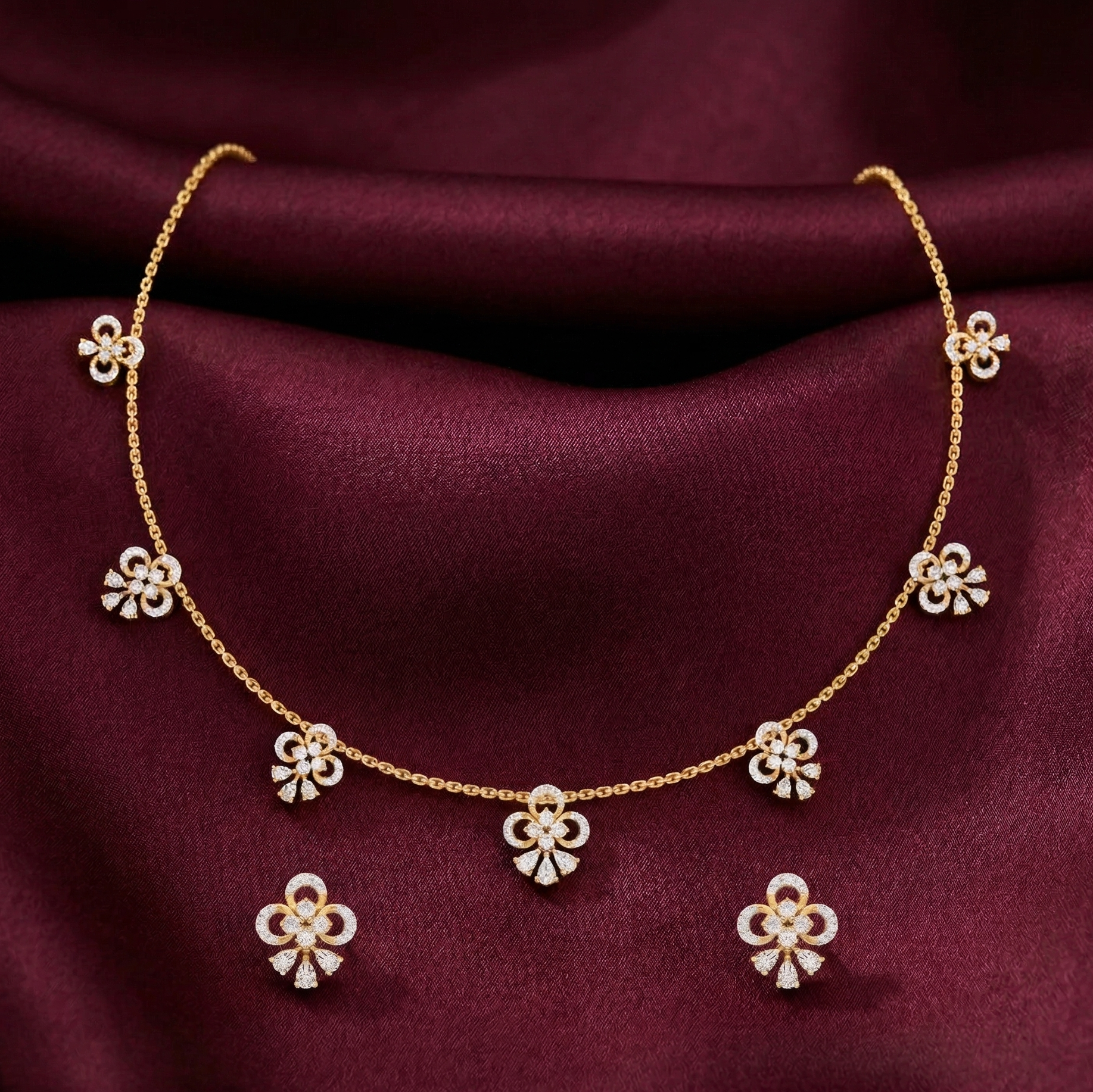 Royal Diamond Elegance Necklace Set