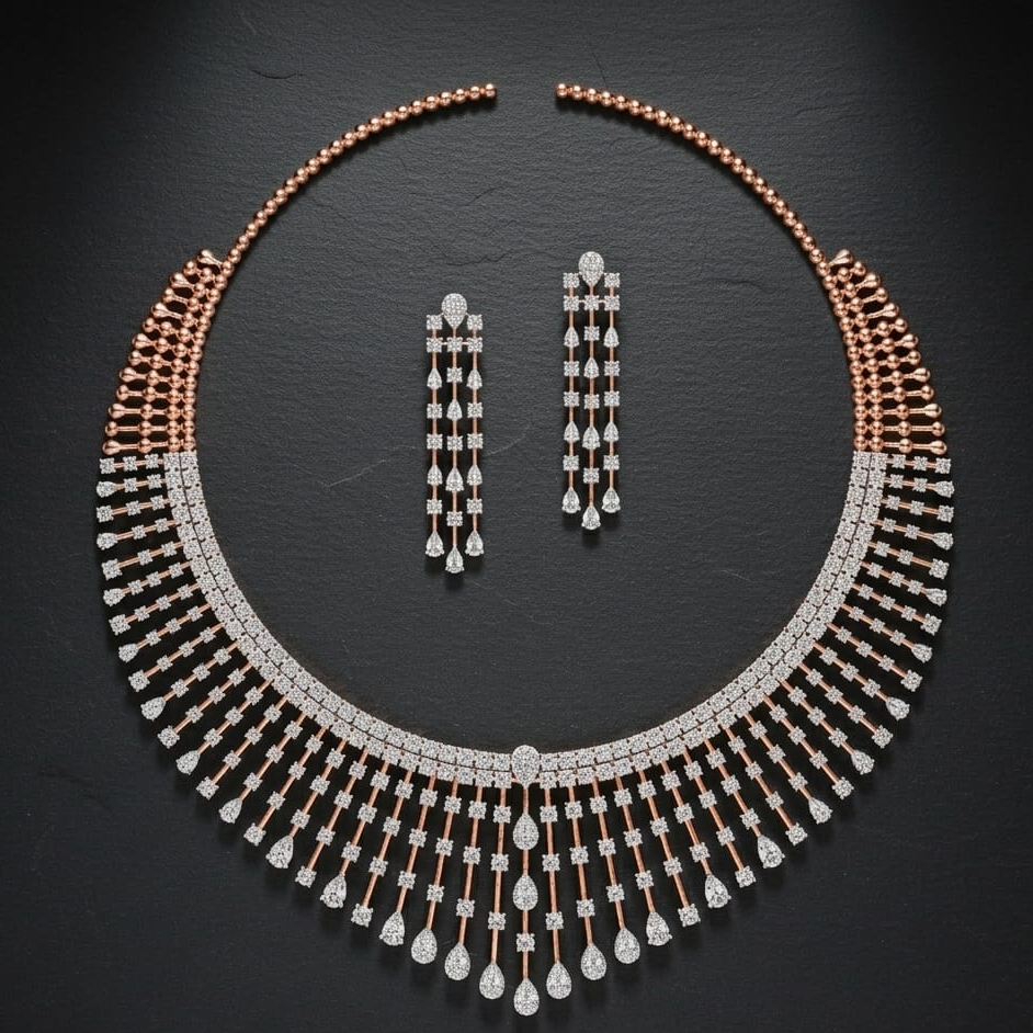 Refined Diamond Wedding Necklace Collection