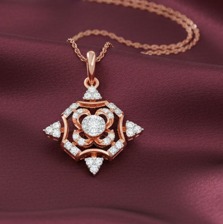 Elegant Gold Diamond Pendant