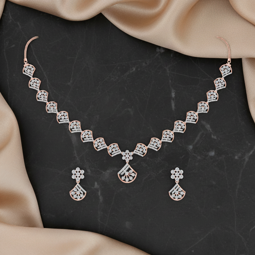 Signature Diamond Charm Necklace Set
