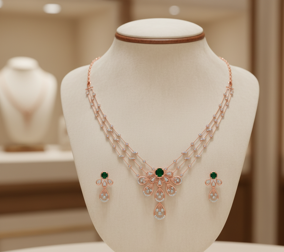 Bridal Aura Diamond Necklace for Modern Brides