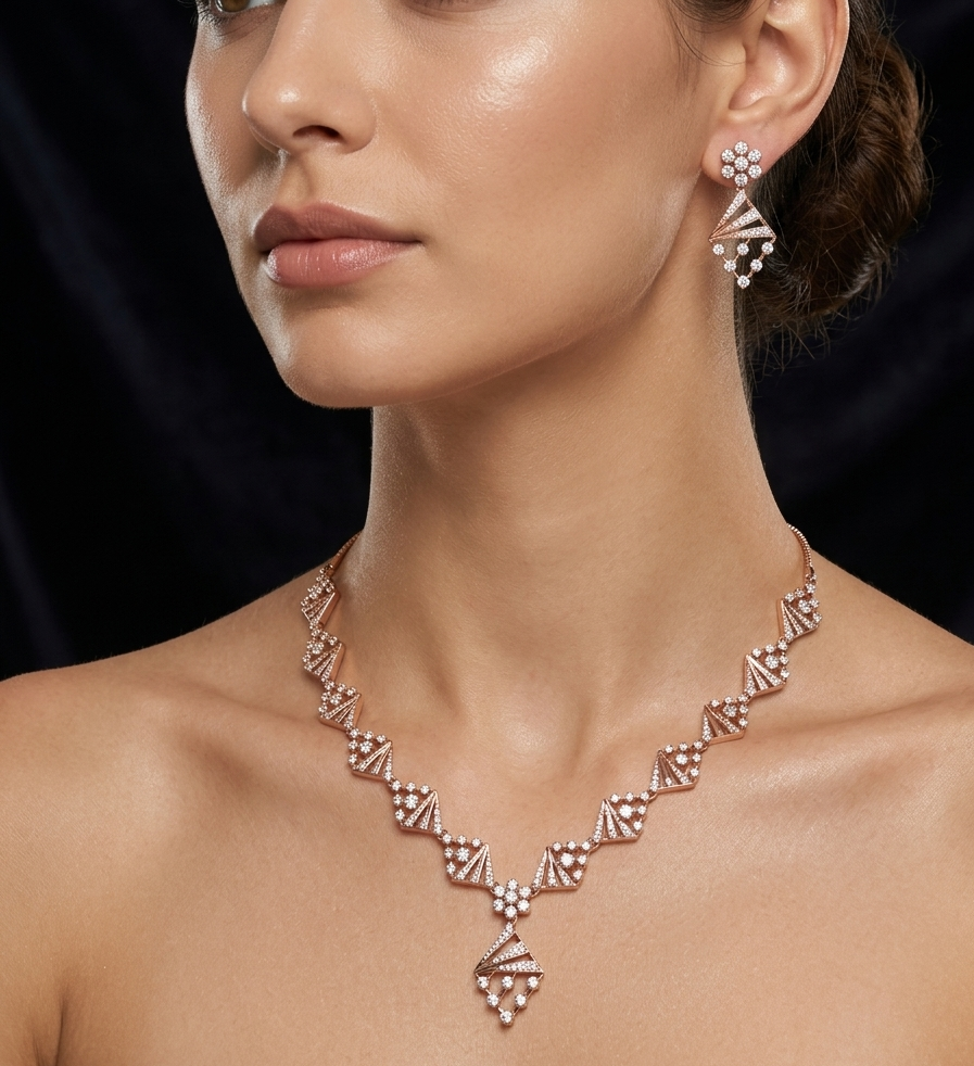 Twilight Diamond Elegance Necklace Set - 3