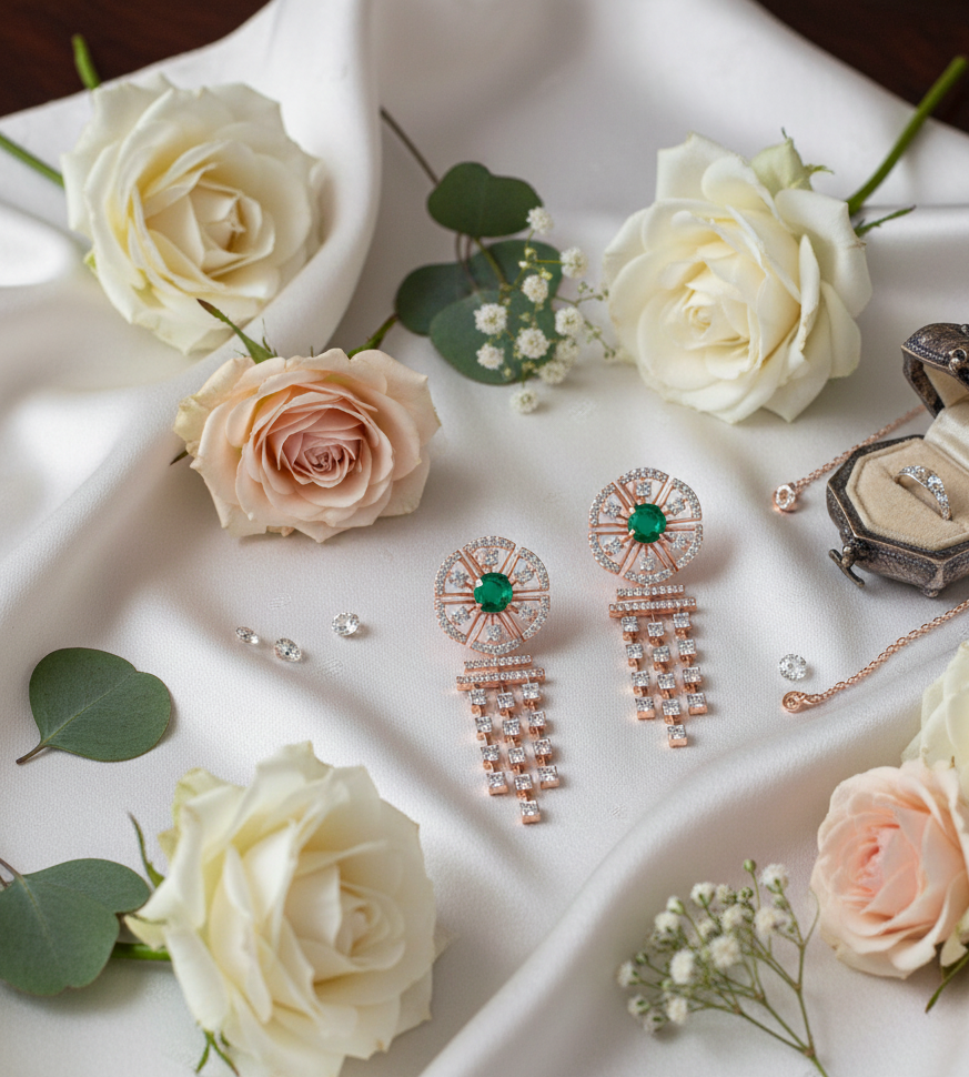 Royal Gleam Diamond Danglers - 3