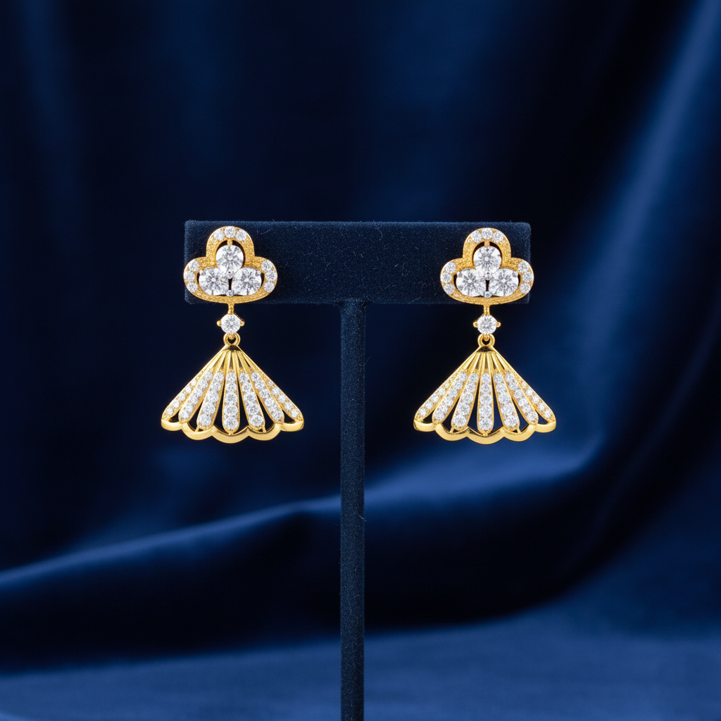 Sparkling Diamond Jhumki Earrings