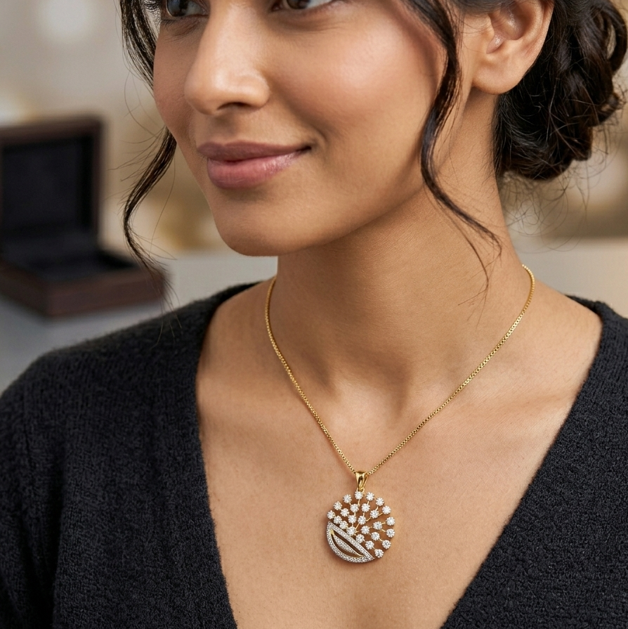 Diamond Aurora Vine Pendant