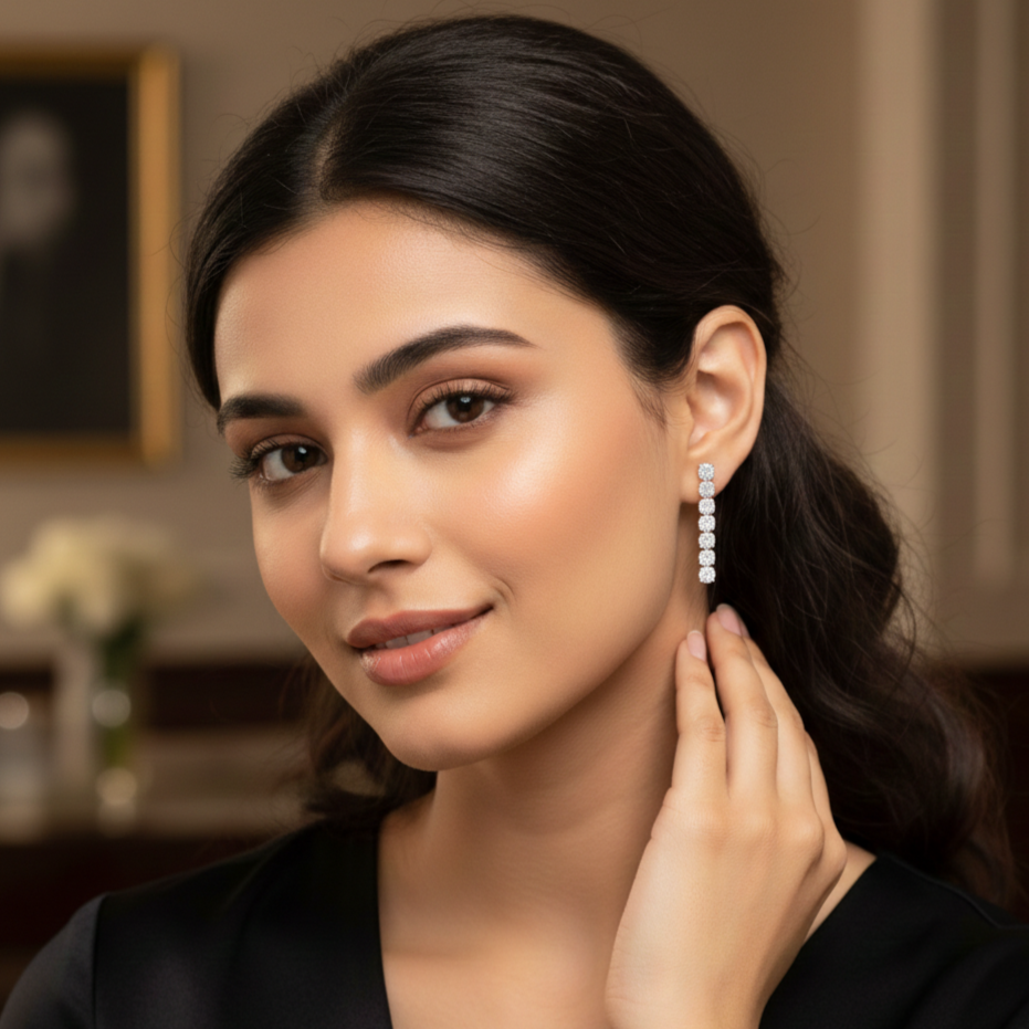 Solvyn Luxe Diamond Dangler Earrings - 3
